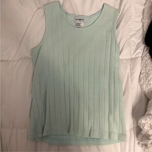 Light green tank top. White stag; size Medium
